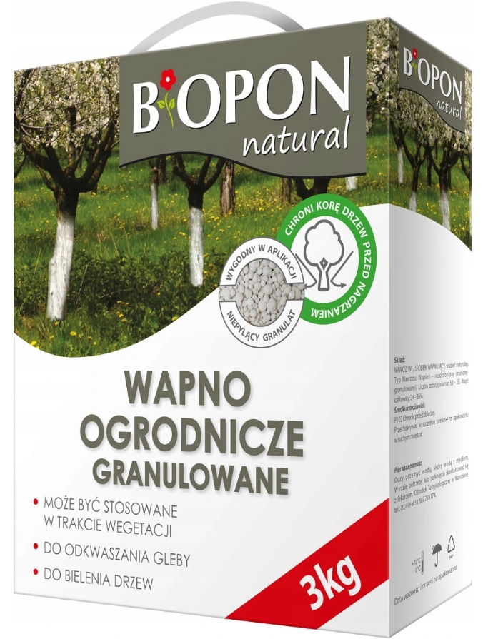 

Wapno Ogrodnicze Do Bielenia Drzew Odkwaszania 3kg