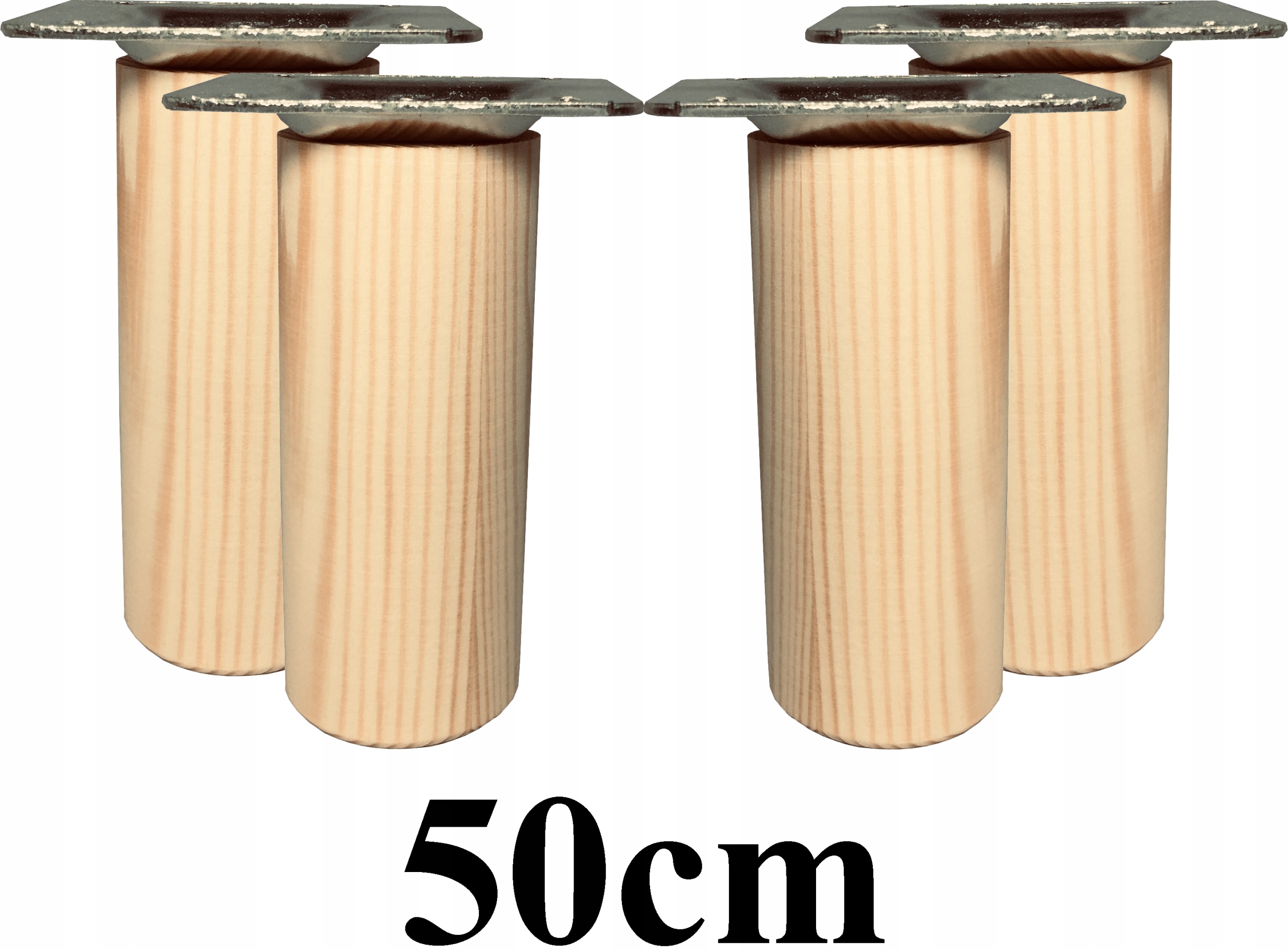 Dřevěné Nožky soustružené 50 cm, sada 4 plechy
