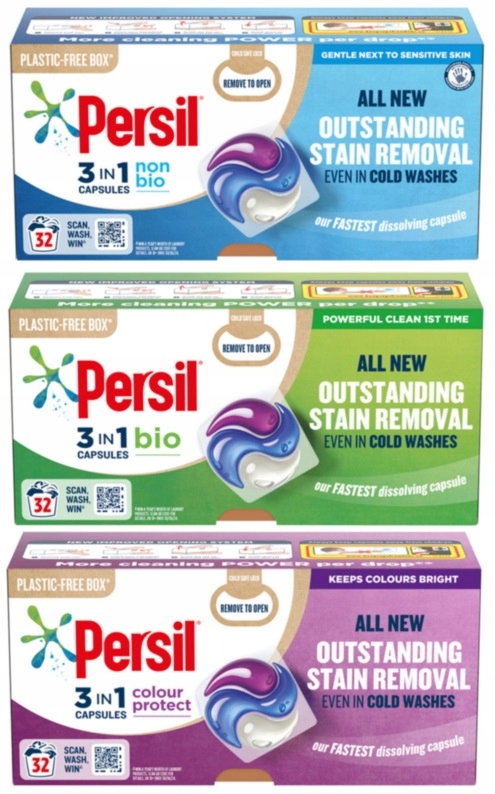 Levně Persil Non Bio 3in1 Kapsle na praní 3x32 ks Barva/non Bio/univerzální