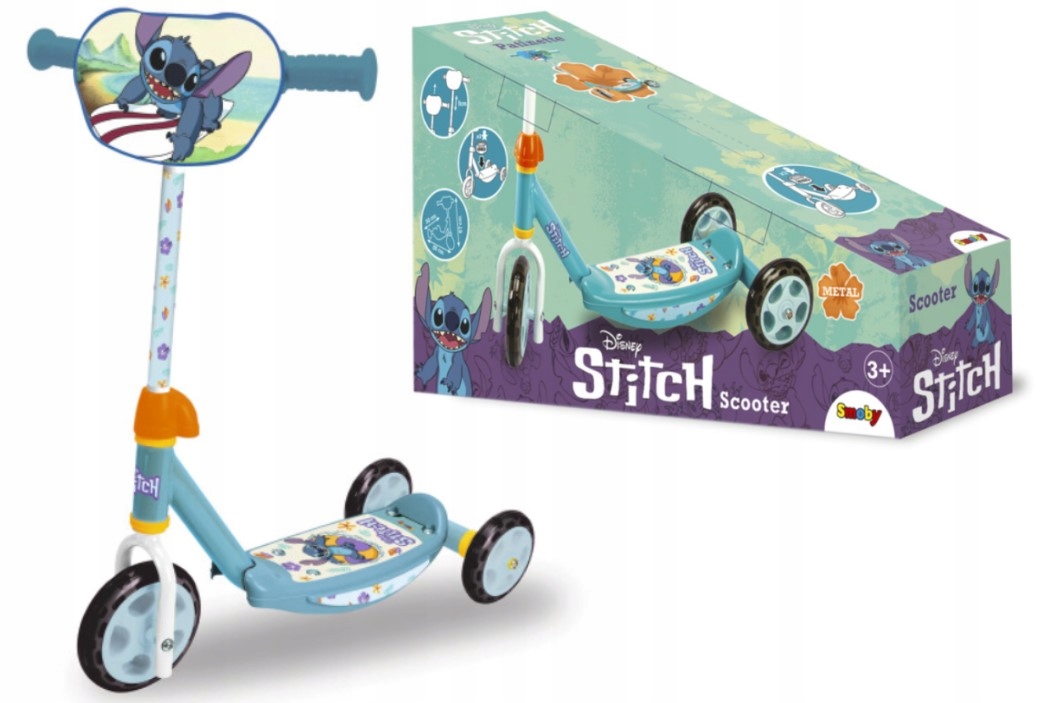 ND01_252516 Smoby hulajnoga trojkolowa Stitch 750