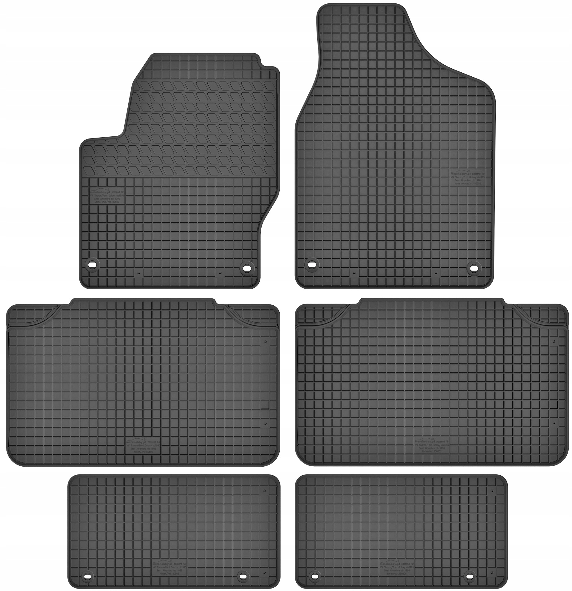 

Vw Sharan I 7os 1995-2010 Dywaniki gumowe