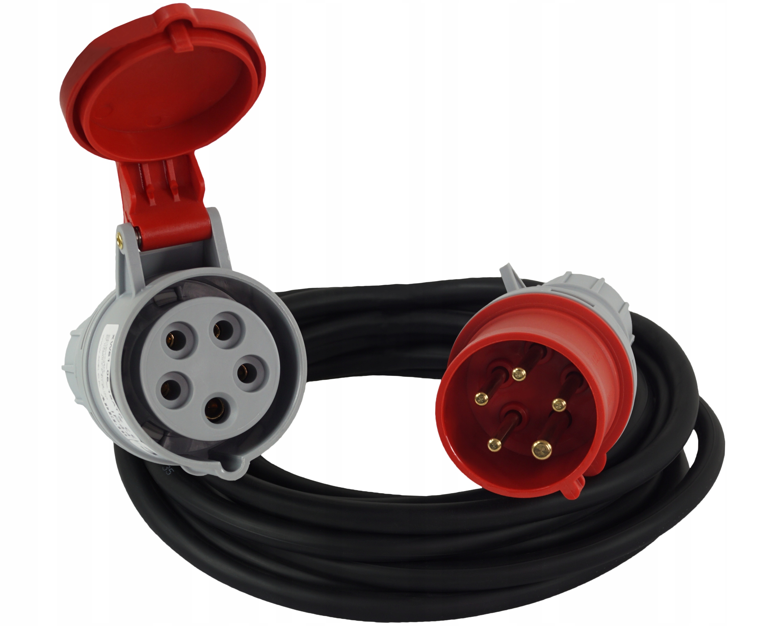Przedłużacz Gumowy Siłowy Budowlany Kabel 20M 5x1,5 16A Przemysłowy Polski-Zdjęcie-0