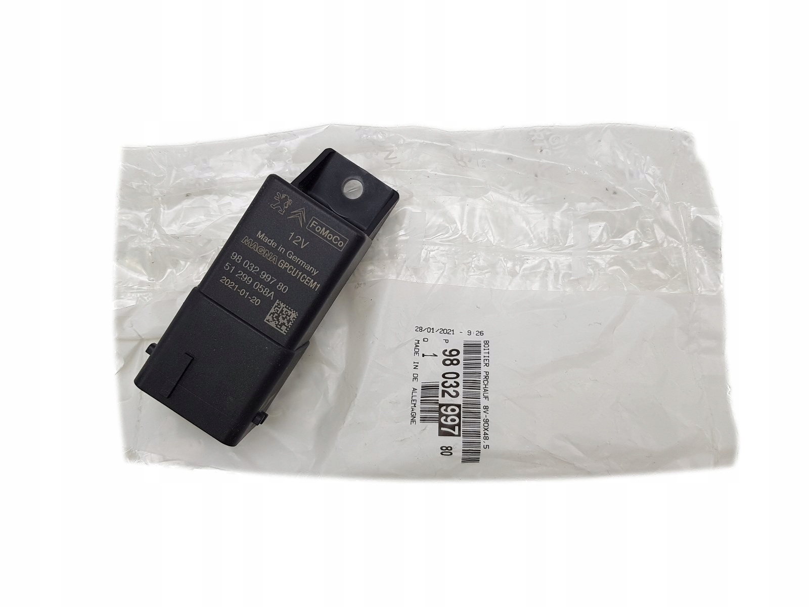 Relé Žhavicích Svíček Citroen 1.4 1.6 Hdi 9803299780