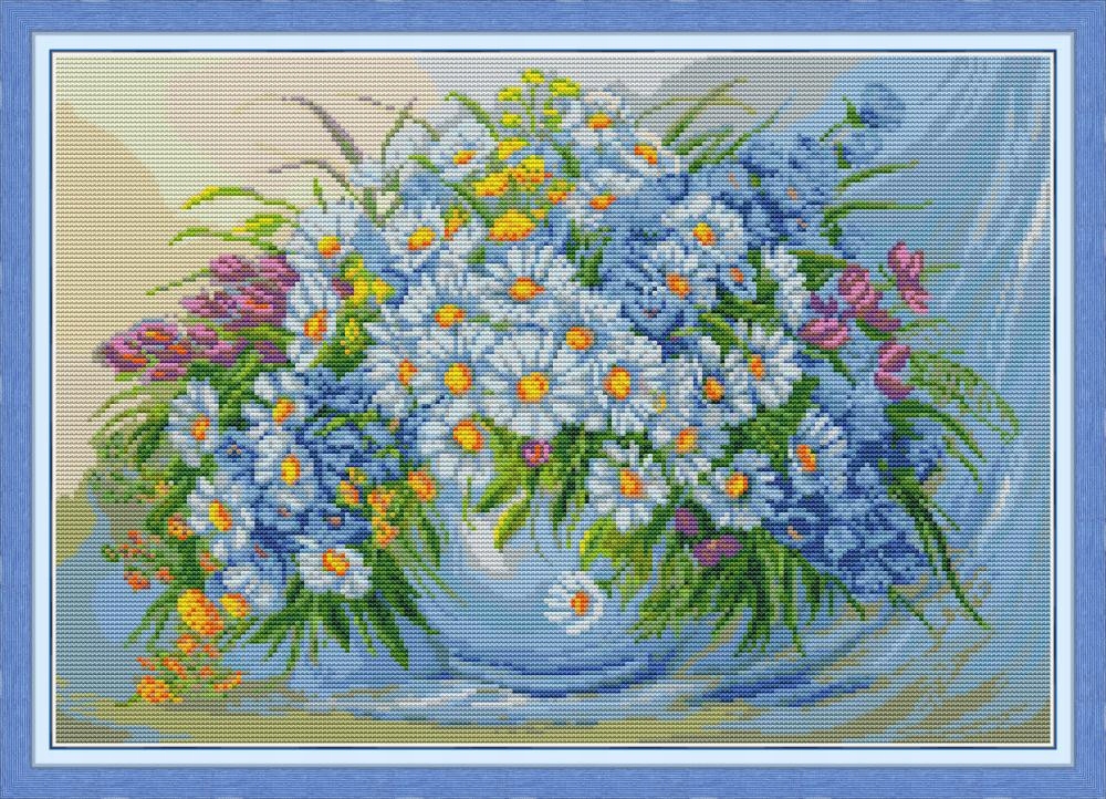 Křížková výšivka počítaná sada (kanva, mulina)