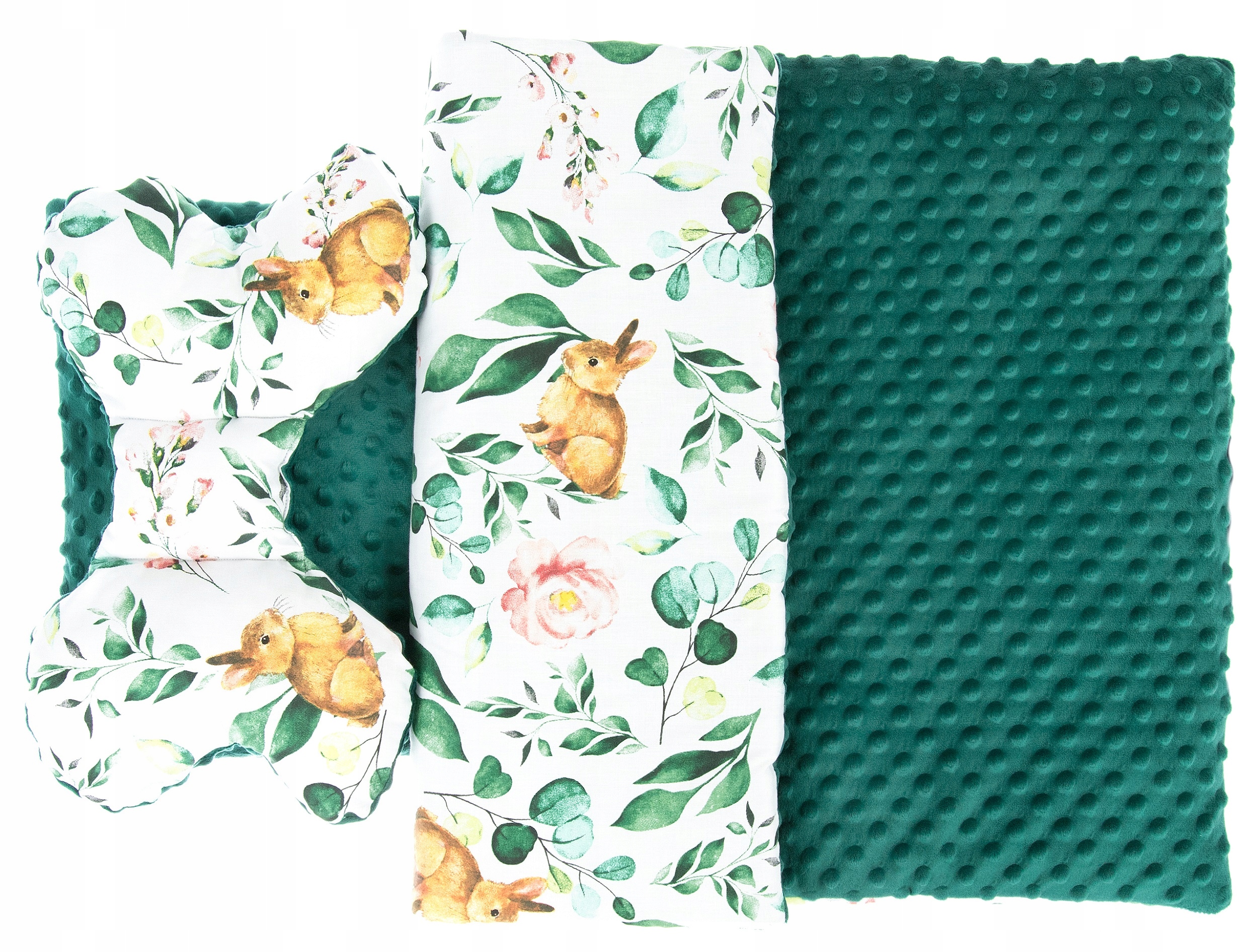 

Komplet 3CZ. Do Wózka Kocyk Poduszka Motylek Minky