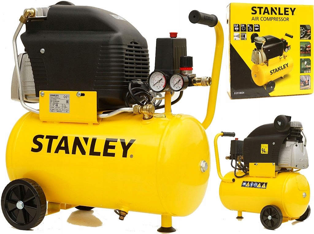 

Stanley Kompresor Olejowy Sprężarka 24L 8bar