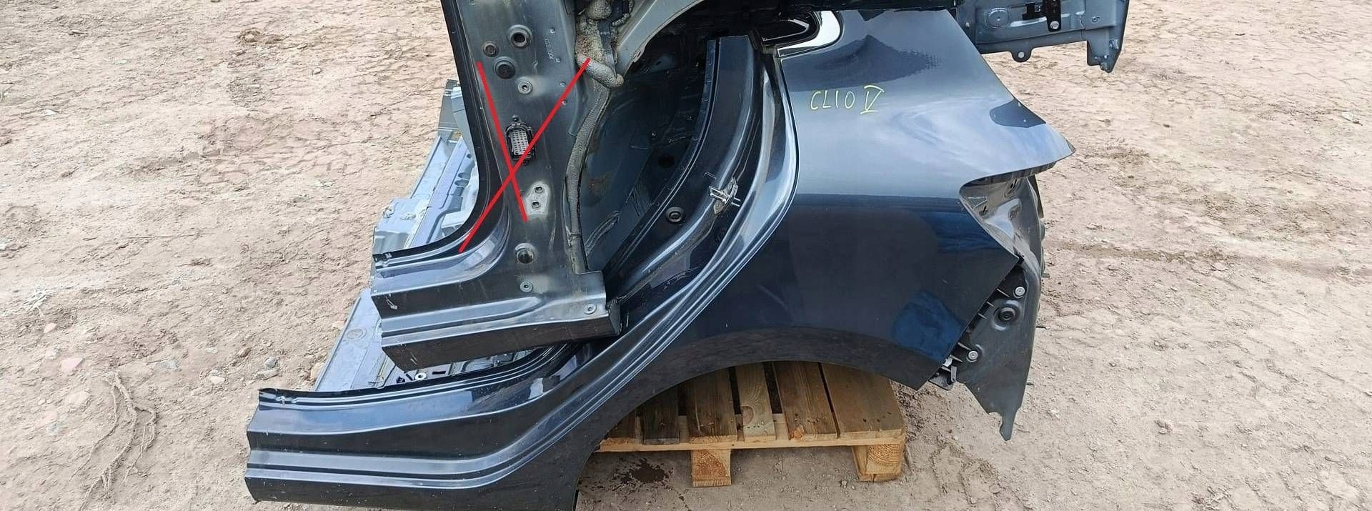quarter fender bodywork rear rear part side left Renault Clio V TEKNP