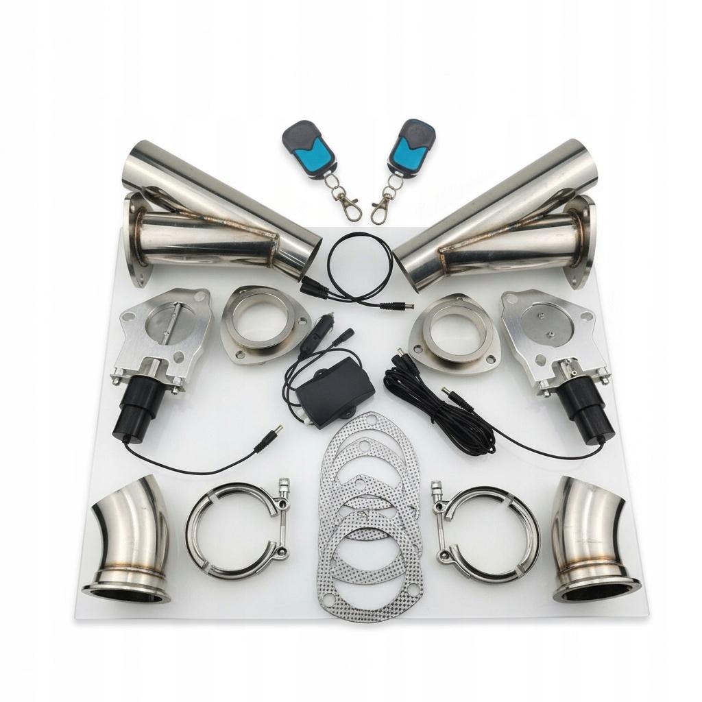 Výfuková Klapka 12V 63MM Dvojitá S Dálkovým Ovládáním