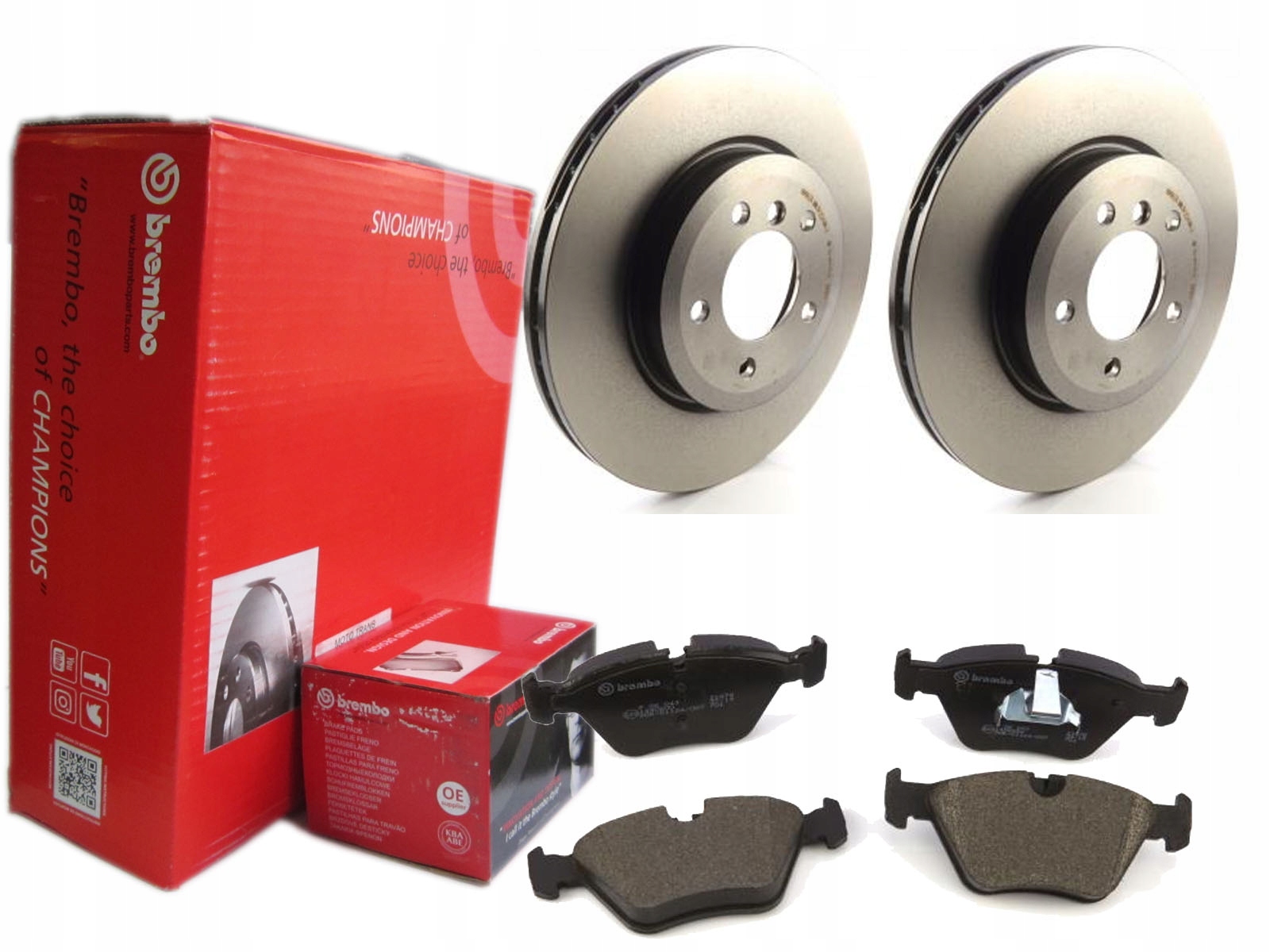 Диски + колодки Brembo ПД BMW E46 330d 330i