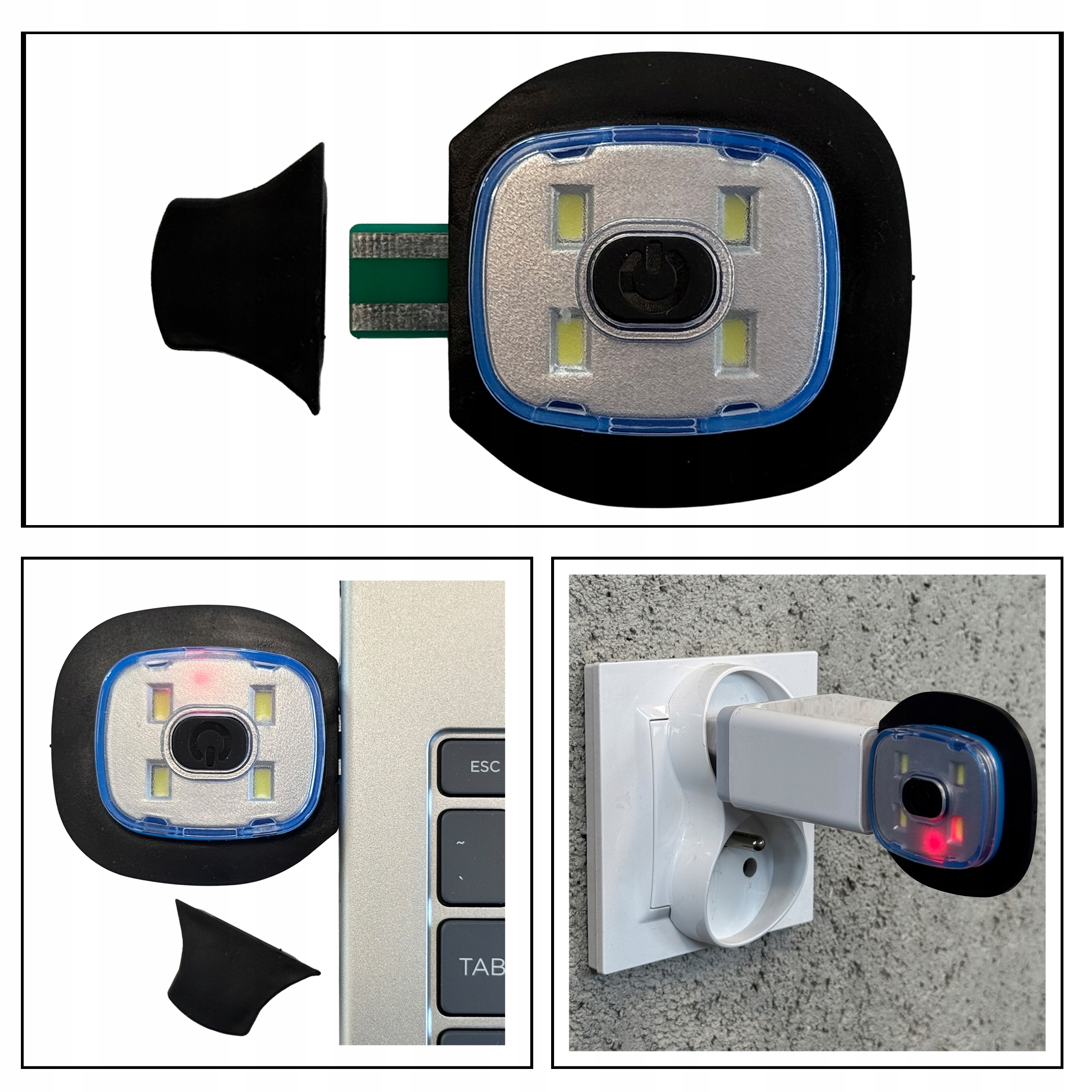 CZAPKA MĘSKA ZIMOWA ROBOCZA Z LATARKĄ LED WYWIJANA DWUWARSTWOWA SPORTOWA Model HCU005