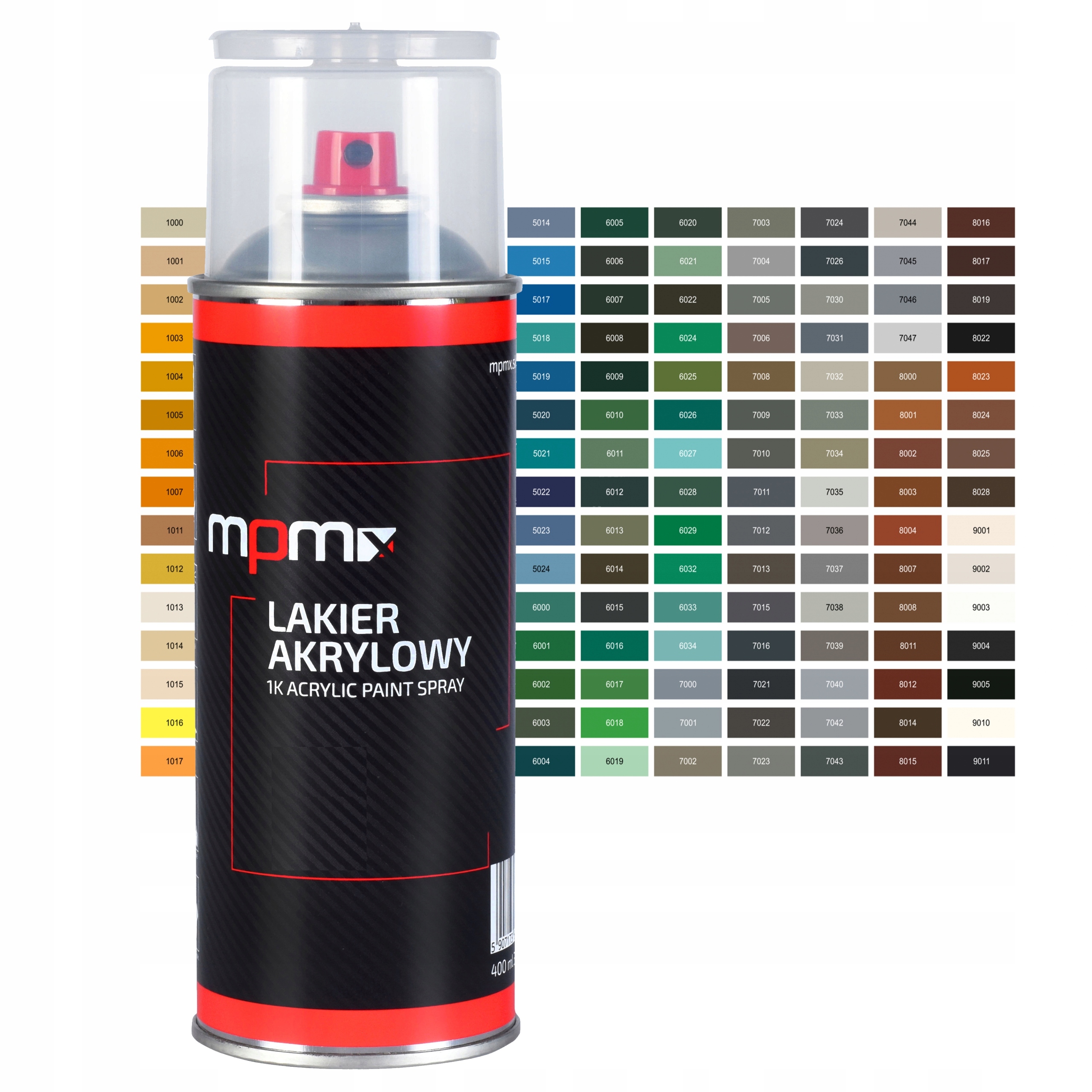 Mpmx lakier akrylowy Połysk każdy kolor Ral Ncs 400 ml