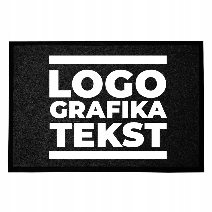 Wycieraczka Wejściowa Czarna Pod Drzwi 40x60cm Kreator Twoje Grafika Logo