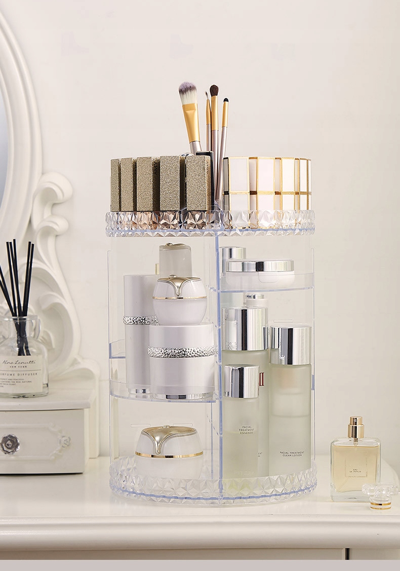 ORGANIZER NA KOSMETYKI AKRYLOWY OBROTOWY ELEGANCKI Marka inny