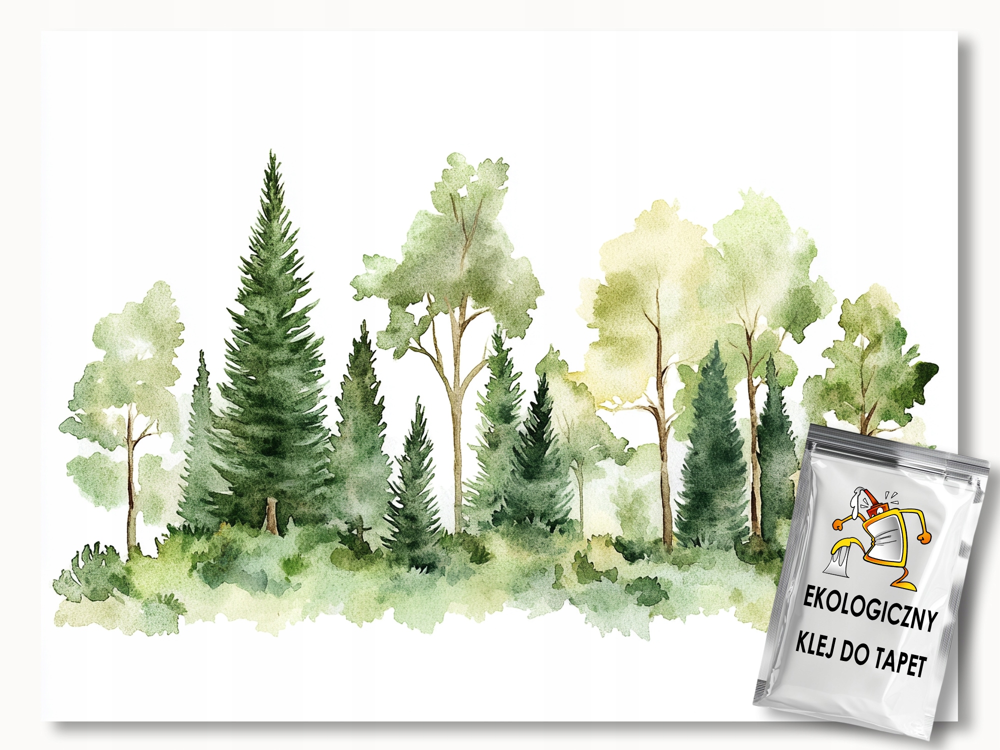 Fototapeta Flizelina Akvarel Příroda Les Park Stromy Zeleň 254x184 130g