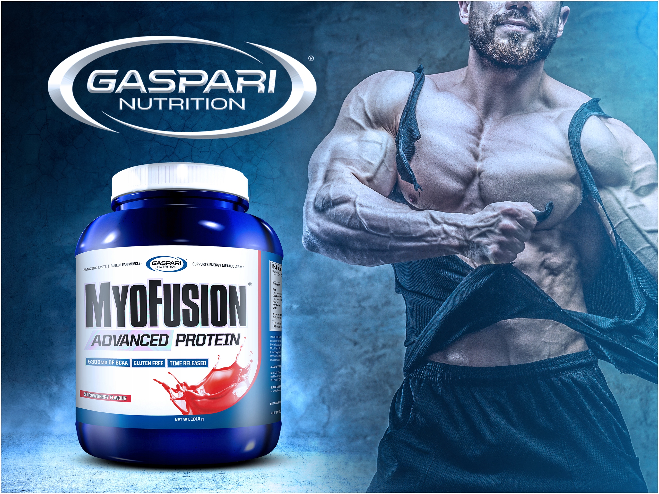 GASPARI MyoFusion 1814g MASA BIAŁKO WIELOFRAKCYJNE Rodzaj mieszanka białek zwierzęcych