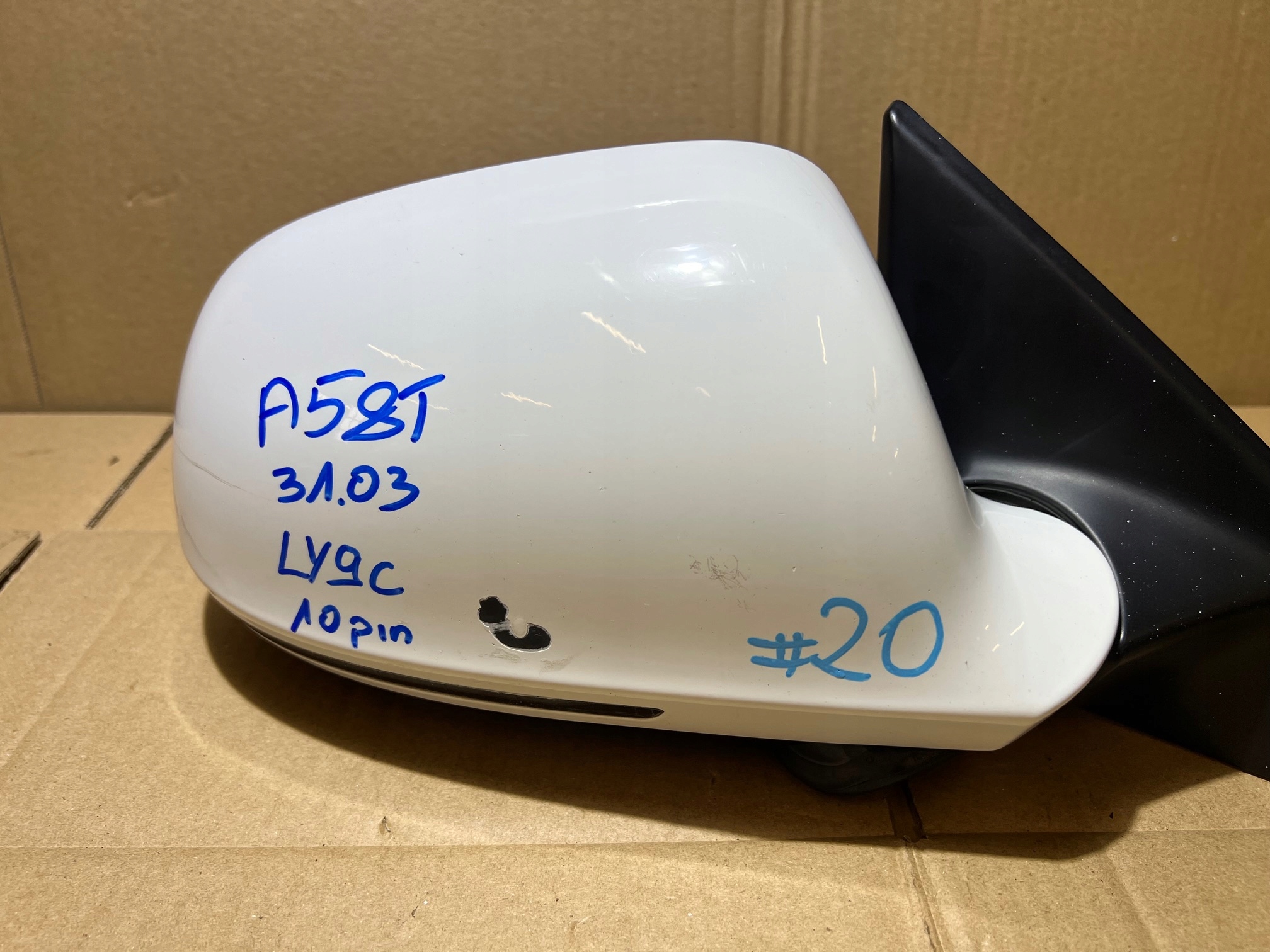 AUDI A5 8T 3D COUPE LY9C mirror right 10 PIN EUROPA