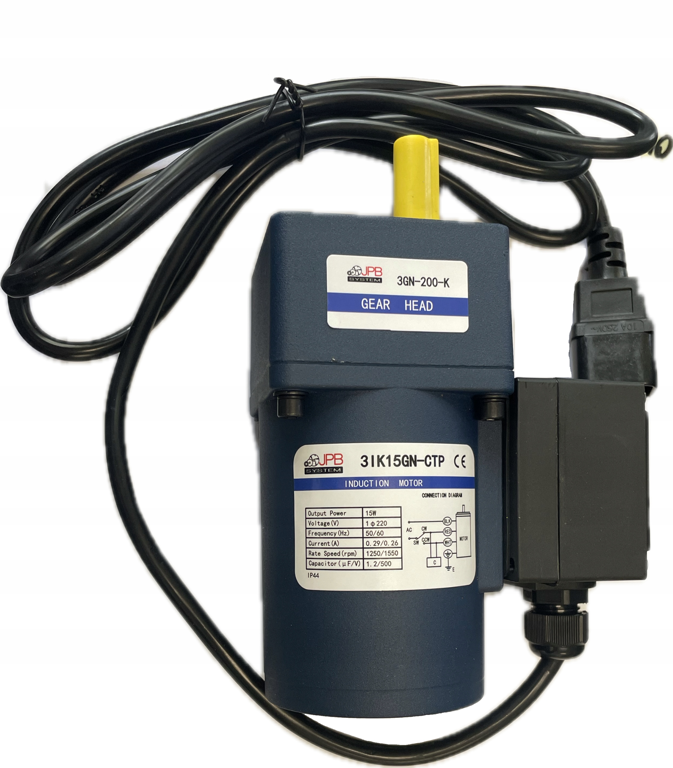 Motoreduktor pro kotel s podavačem pelet, zástrčka 31K15GN-CP -3GN-200-LK