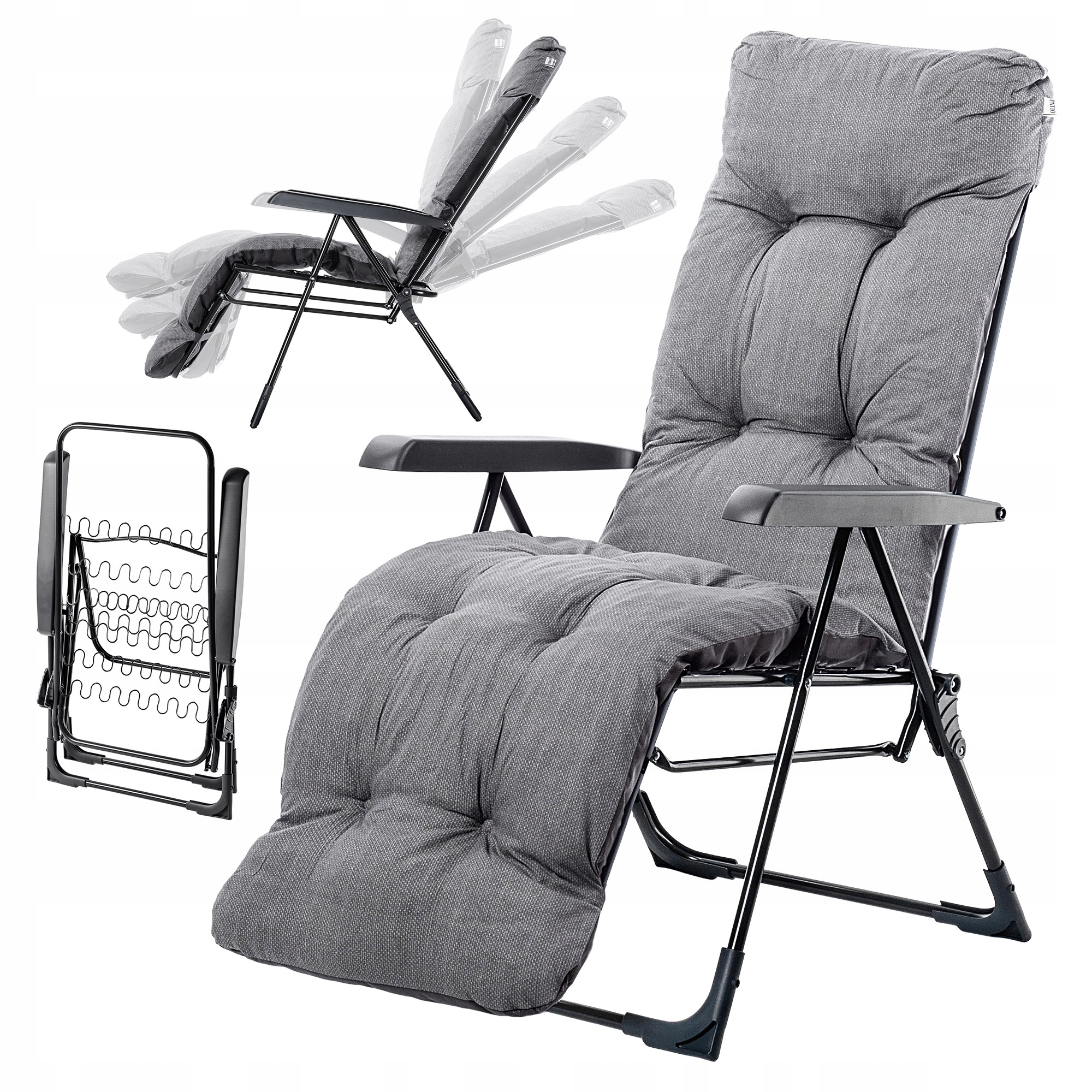 Záhradné Ležadlo Na Pláž, Rozkladacie, Turistické, Nastaviteľná Terasa