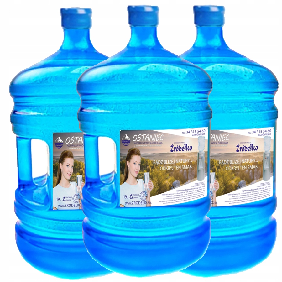 3X Woda Źródlana Ostaniec Z Jury W Butlach 18.6L Bez Umowy Dom Biuro Firma