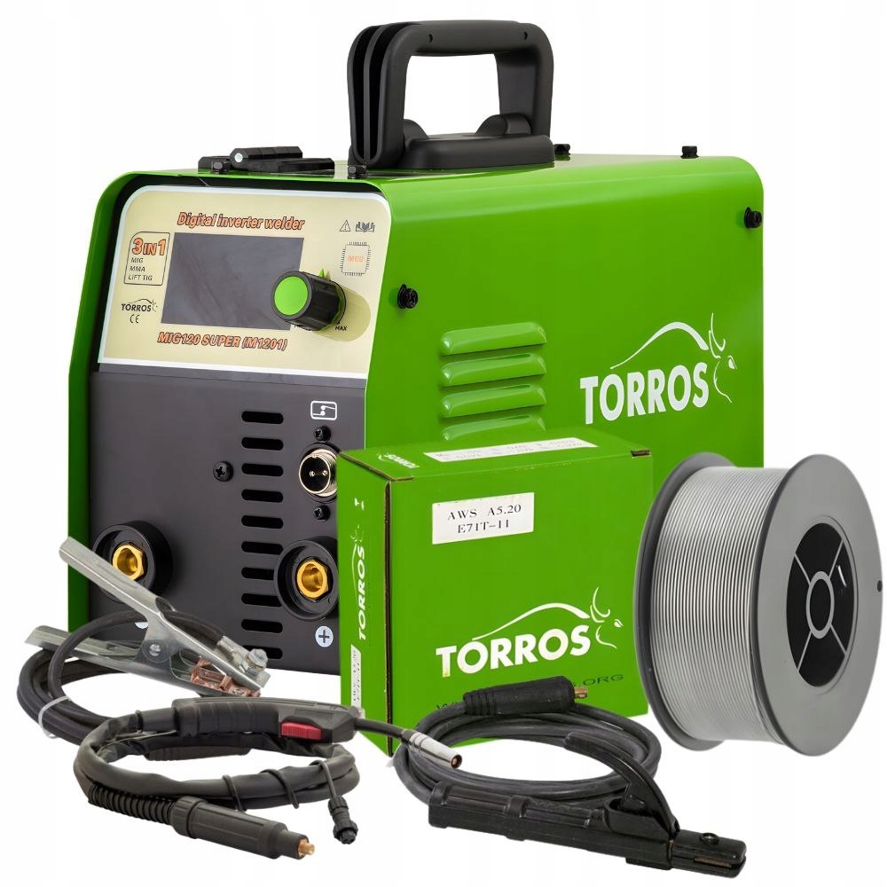 Spawarka Mig Mag MIG120 Torros M1201 3w1 Mma Tig Lift Igbt Drut