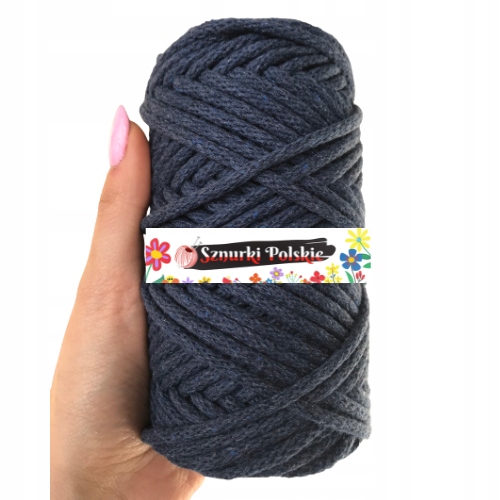 Sznurek bawełniany z rdzeniem jeans 50m 5mm