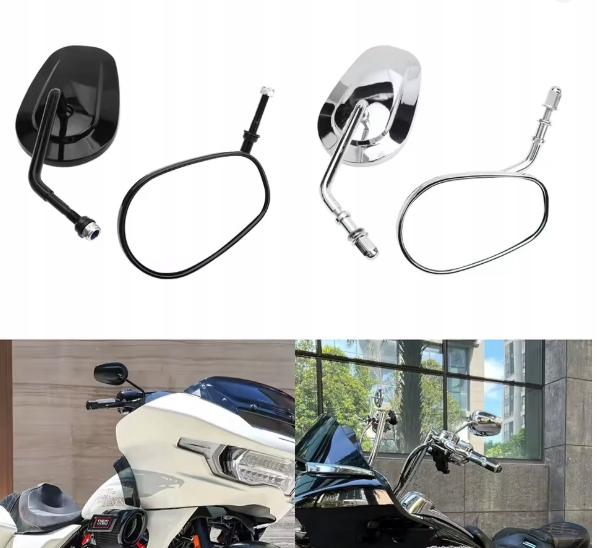 Sada zrcátek, chromovaná, Harley Davidson Hd Heritage Street Xg Fat Boy Bob