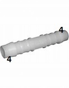 

Łącznik Prosty Pom plastikowy na wąż 4 mm złączka