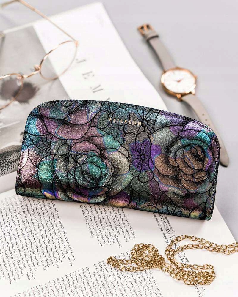 Velká, prostorná dámská peněženka s květinovým vzorem