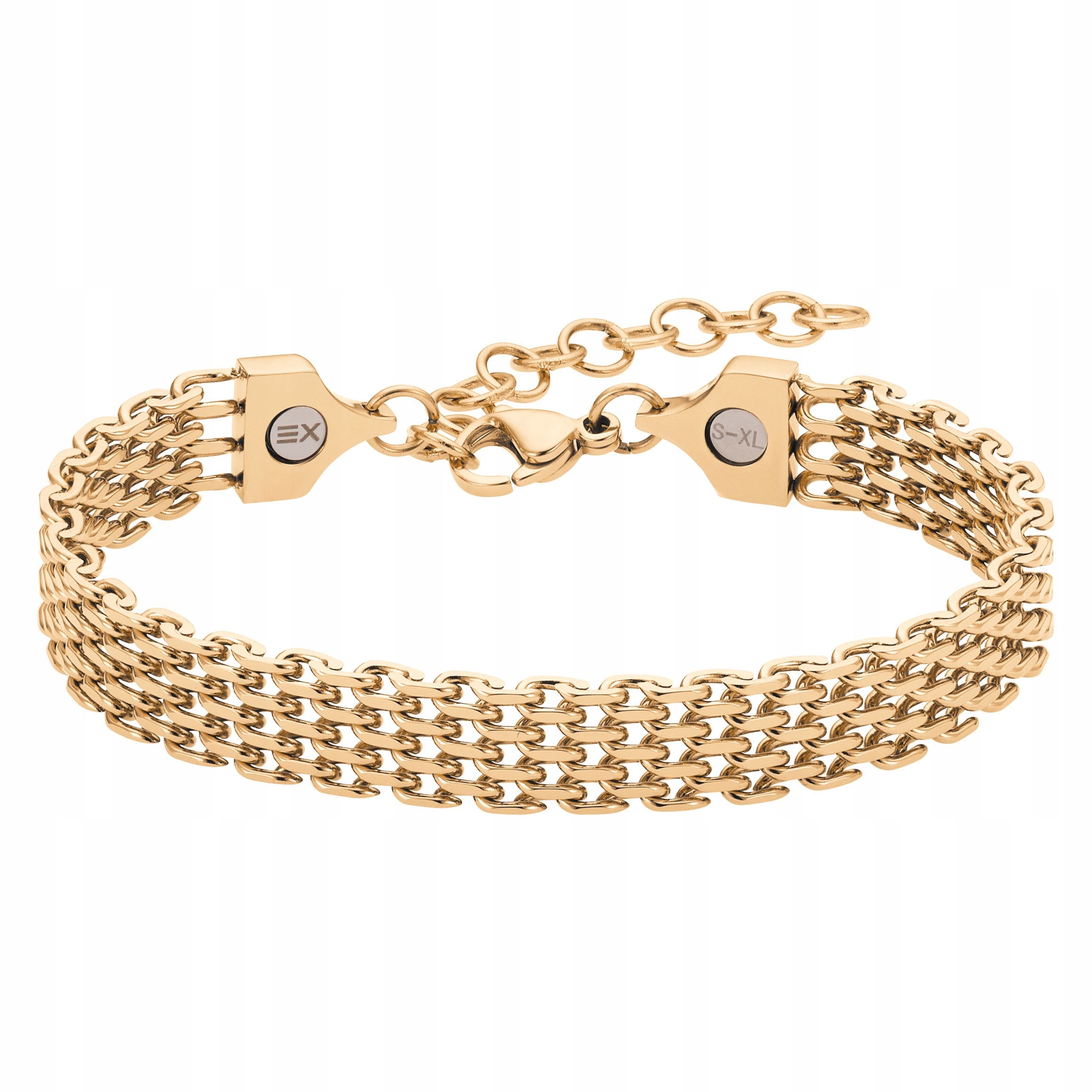 Zlatý řetízkový magnetický náramek, nastavitelný