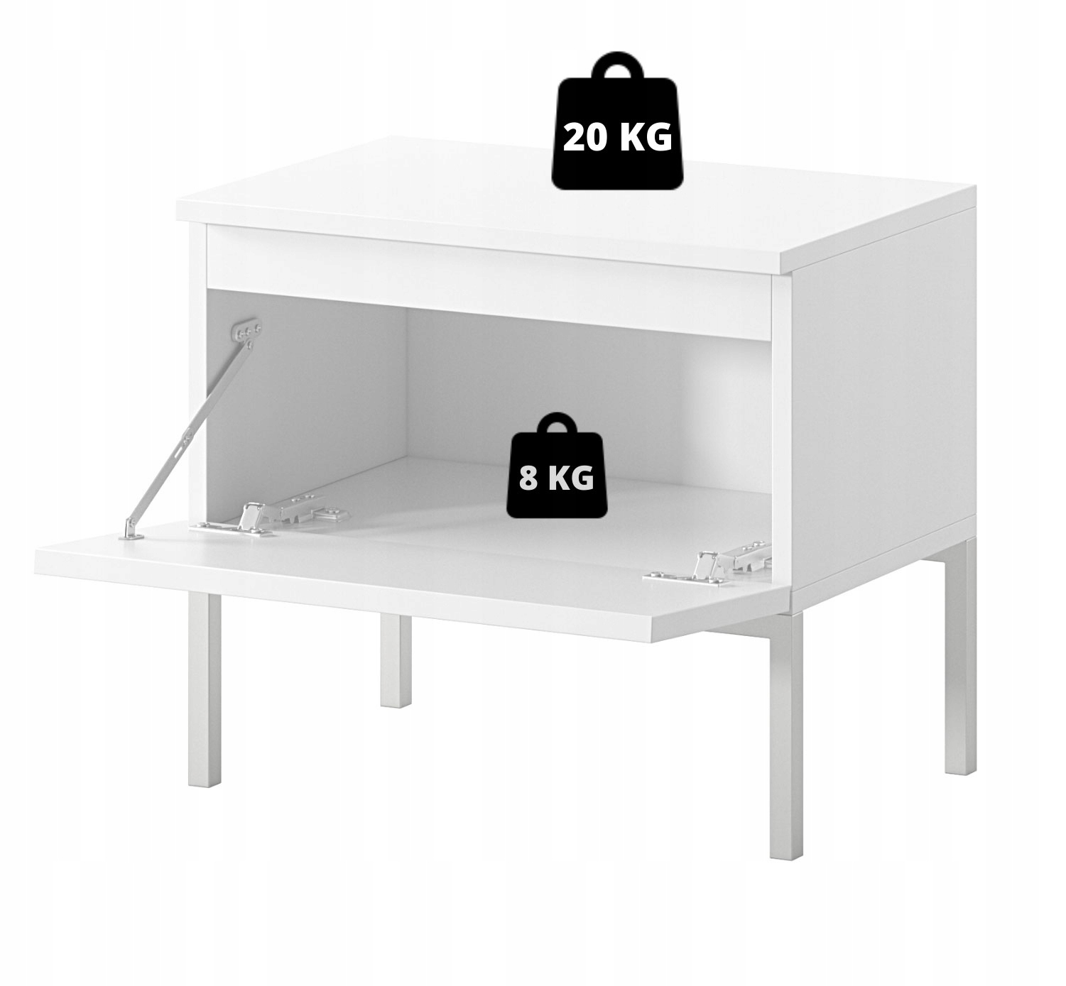 Szafka nocna Bemmi Ciemnozielony - Selsey Design Kolor frontów zieleń