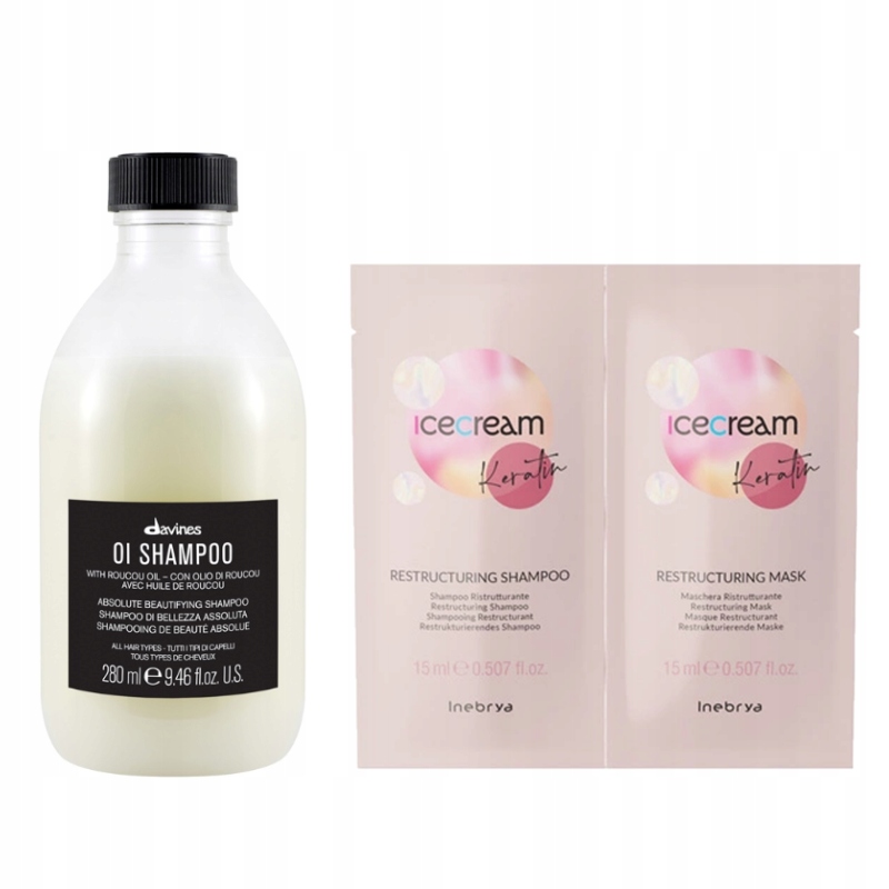 Davines Oi Oil šampon 280 ml výživný šampon a maska 2x15 ml Bonus