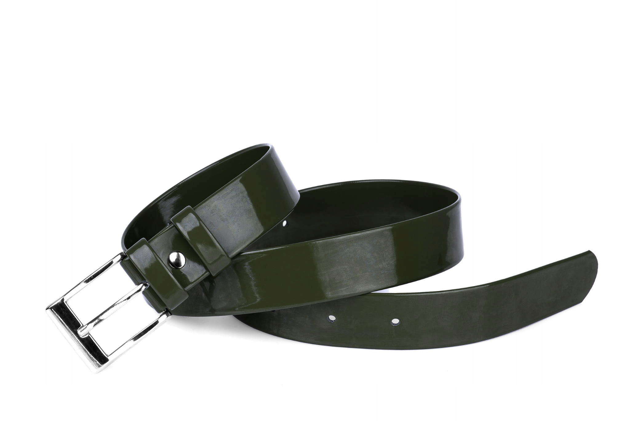 

Pasek damski klasyczny khaki lakier 3 cm