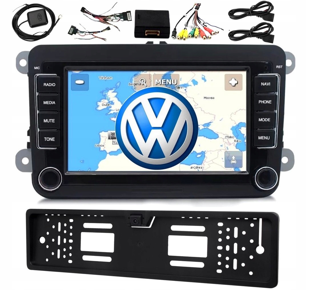 

Radio Samochodowe 2DIN Nawigacja Vw Passat Golf Bt