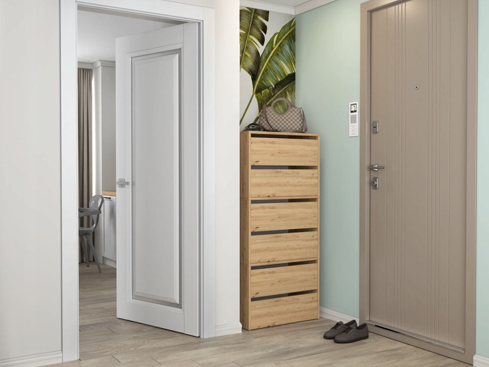 SZAFKA NA BUTY REGAŁ KOMODA SŁUPEK STOJAK NA OBUWIE MEBLE DĄB ARTISAN 60 cm Kod producenta SZAFKA NA BUTY SŁUPEK DĄB ARTISAN