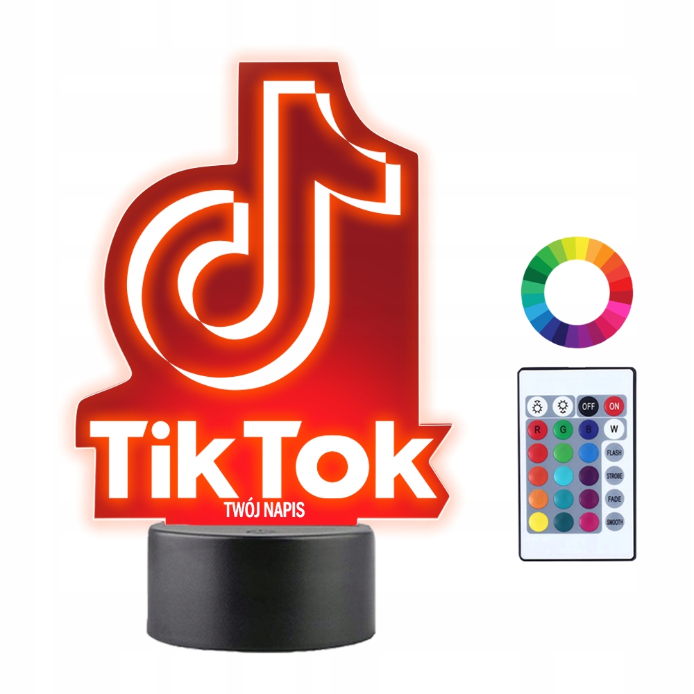 

Lampka Nocna 3D Led Tiktok Grawer Imię