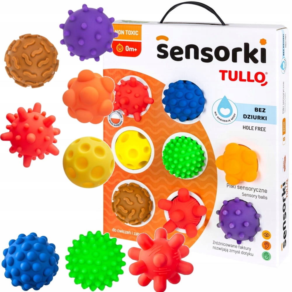 

Tullo Sensorki Piłeczki sensoryczne 8szt.