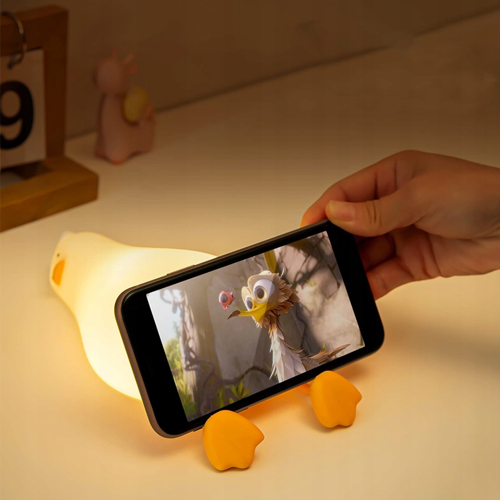 LAMPKA NOCNA KACZKA BEZPRZEWODOWA SILIKONOWA 1200mAh TRZY POZIOMY JASNOŚCI Marka inna marka