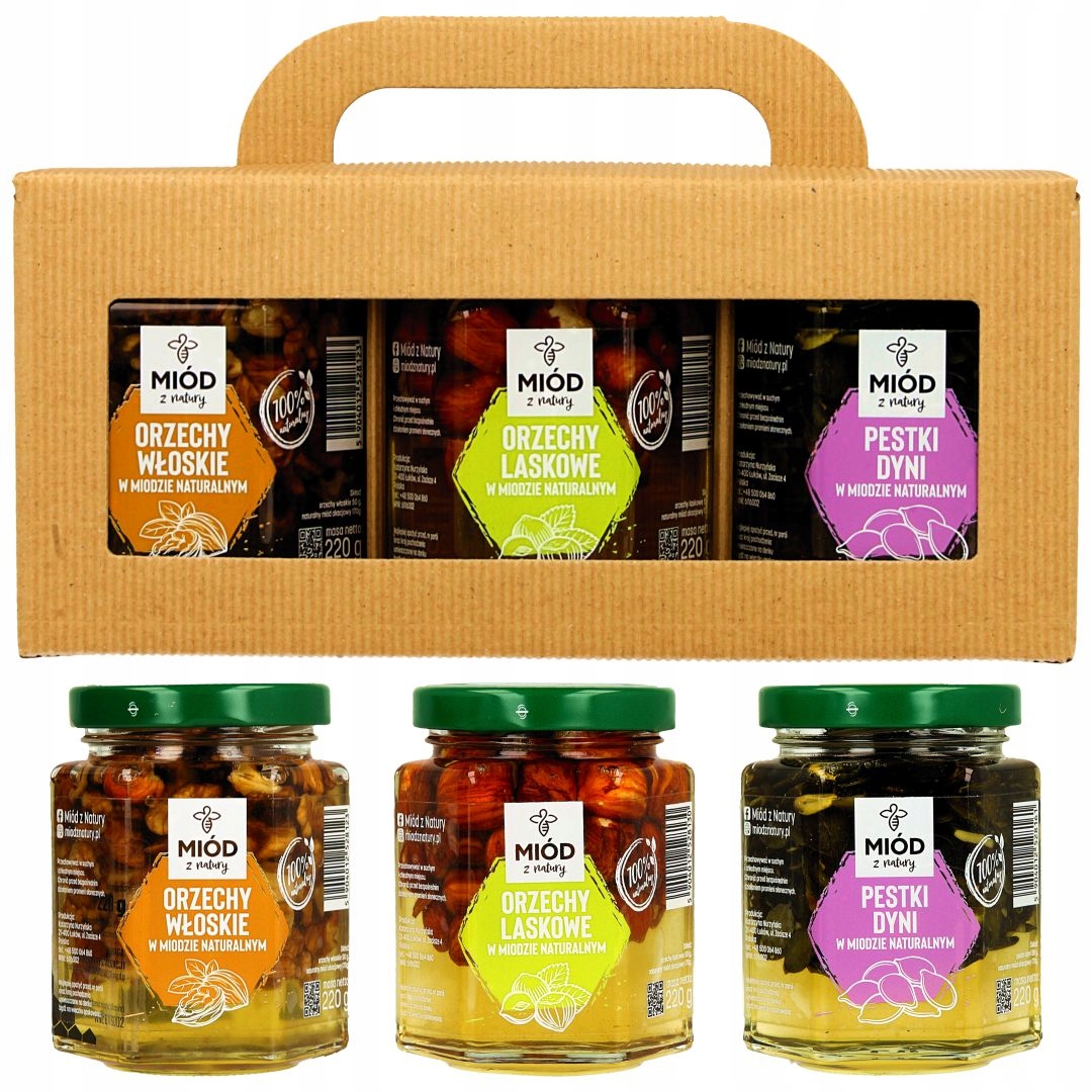 Tři Ořechy V Medu dárková sada 1!! Med s Ořechy A Sušeným Ovocem!