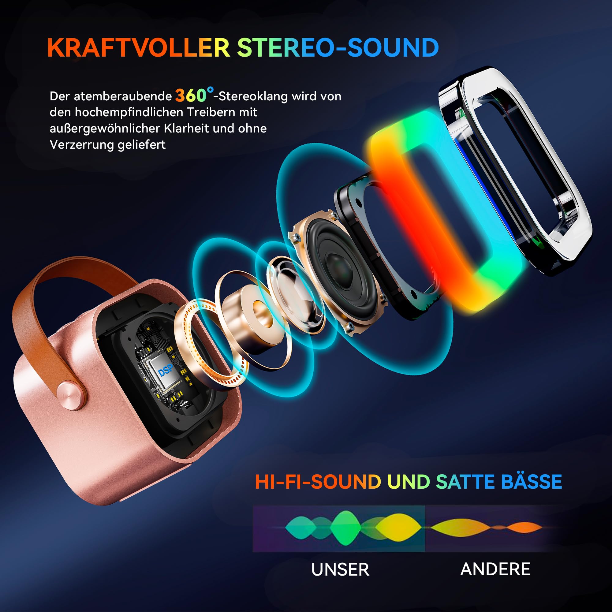 Maszyna do karaoke z 2 mikrofonami karaoke dla dzieci i dorosłych — miniatura 3