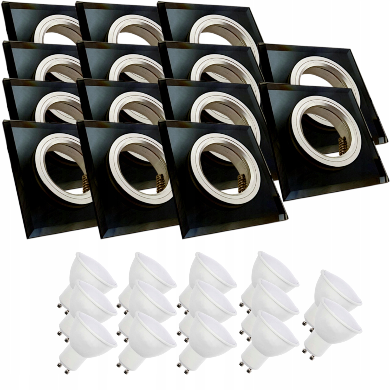 14 x Skleněné Stropní Svítidlo Zapuštěné Do Stropu Křišťál Led Žárovky 5W