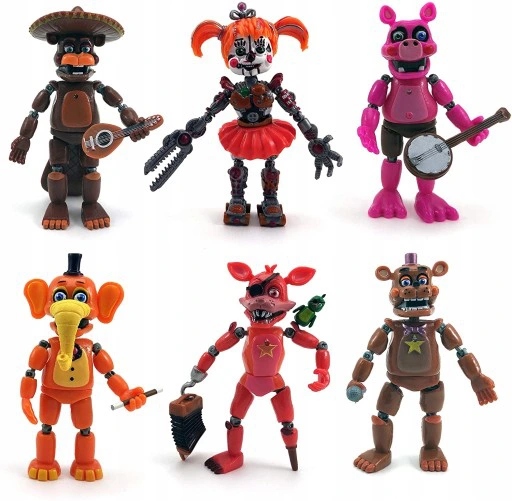 6 ks PÄŤ NOČÍ VO FREDDY'S FNAF POSTAVA SET