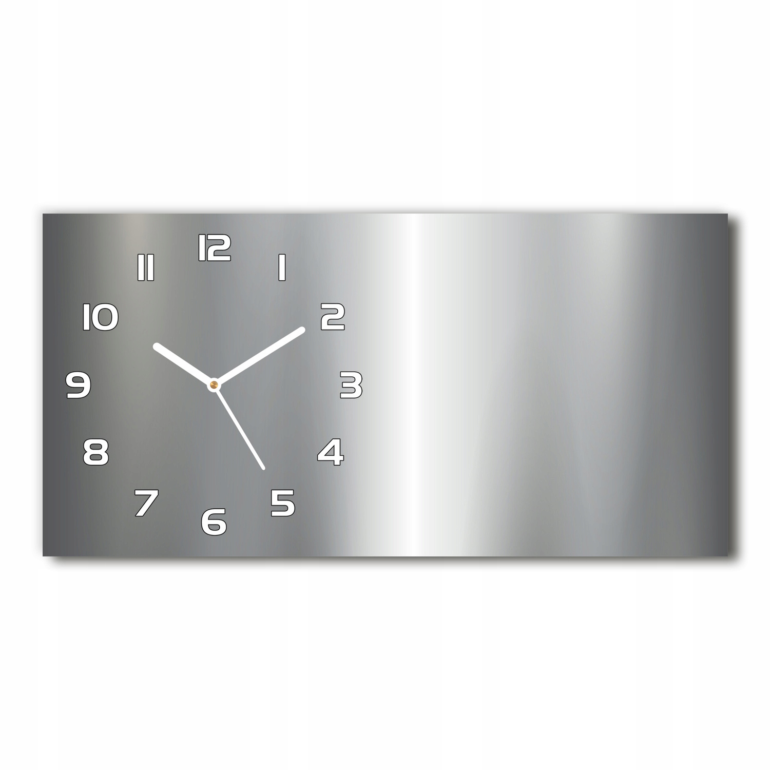 

Zegar ścienny szklany cichy Metalowe tło 60x30 cm