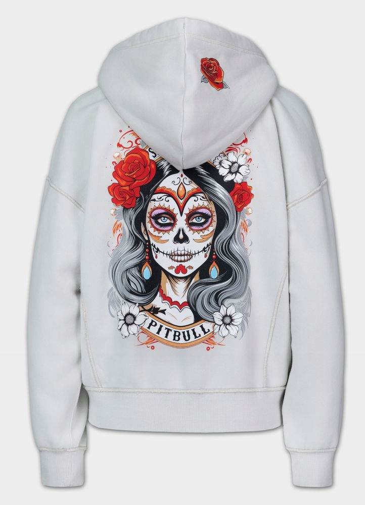 Dámská mikina Lovia Santa Muerte s Rozepínací Mikina Pitbull s kapucí