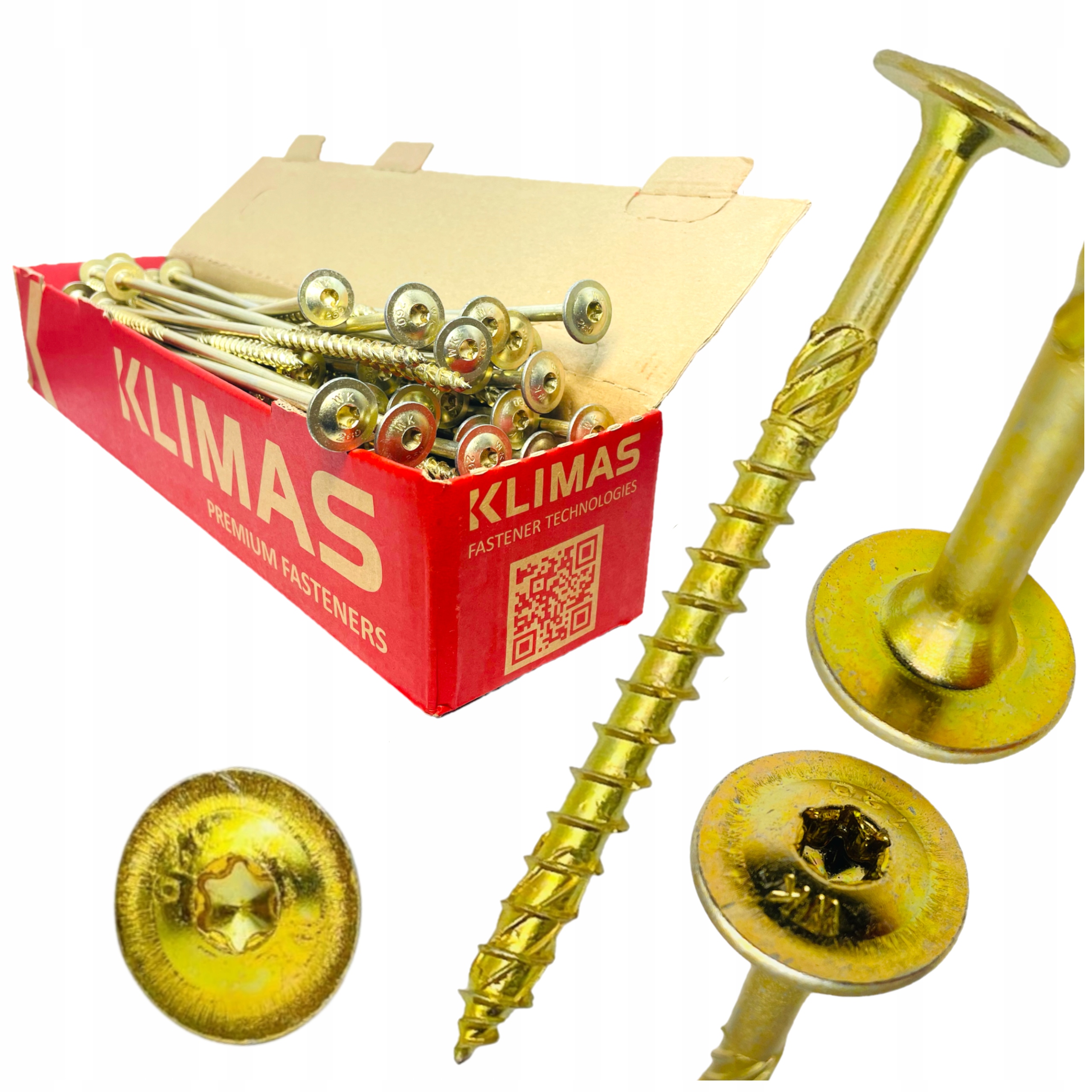 Wkręty ciesielskie Do Drewna talerzowe Wkcp 8x300 na torx Wkręt-met 50 szt