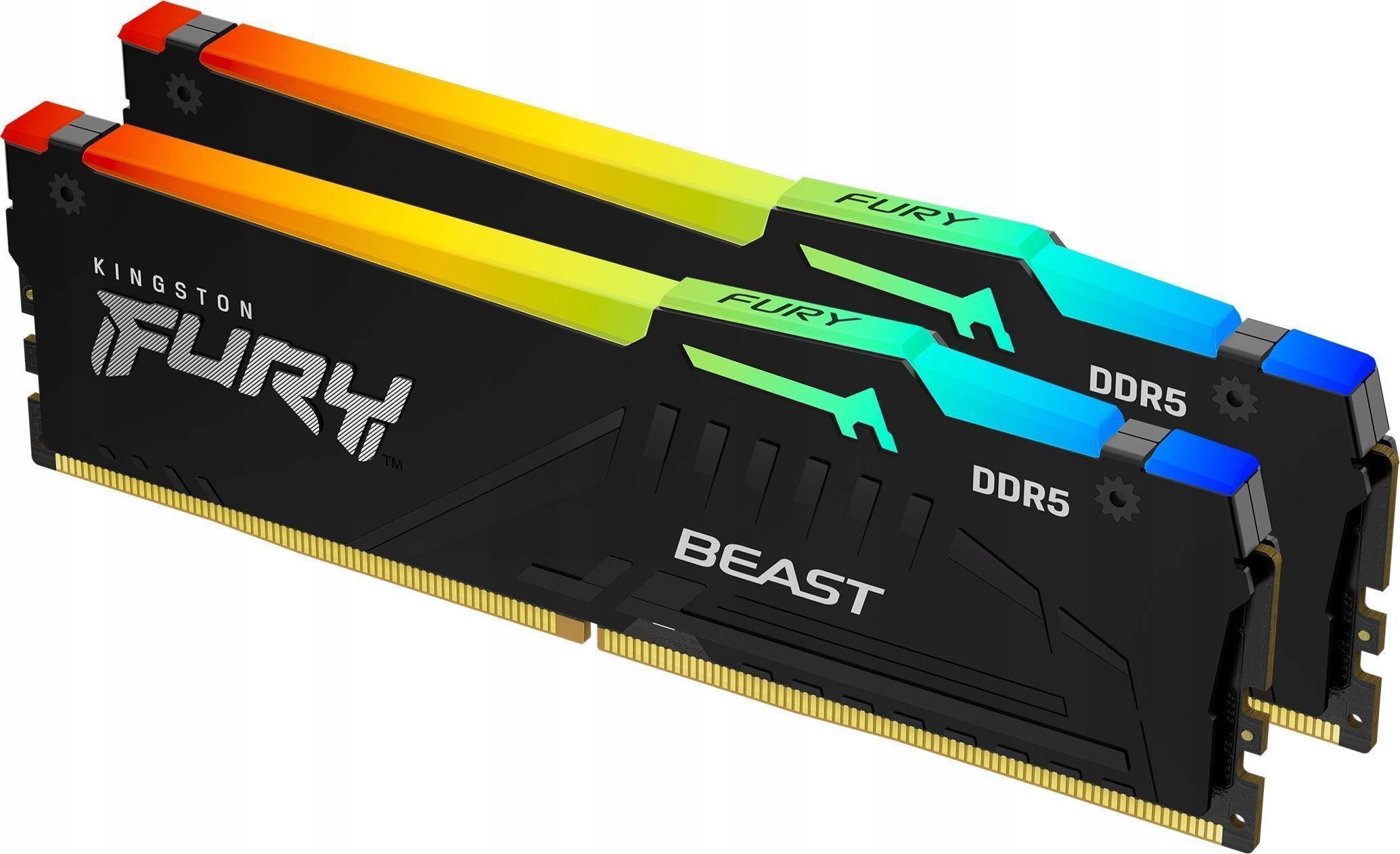 Pamięć Ram Kingston Fury Beast Black Rgb 32GB (2x16GB) DDR5 6000MHz