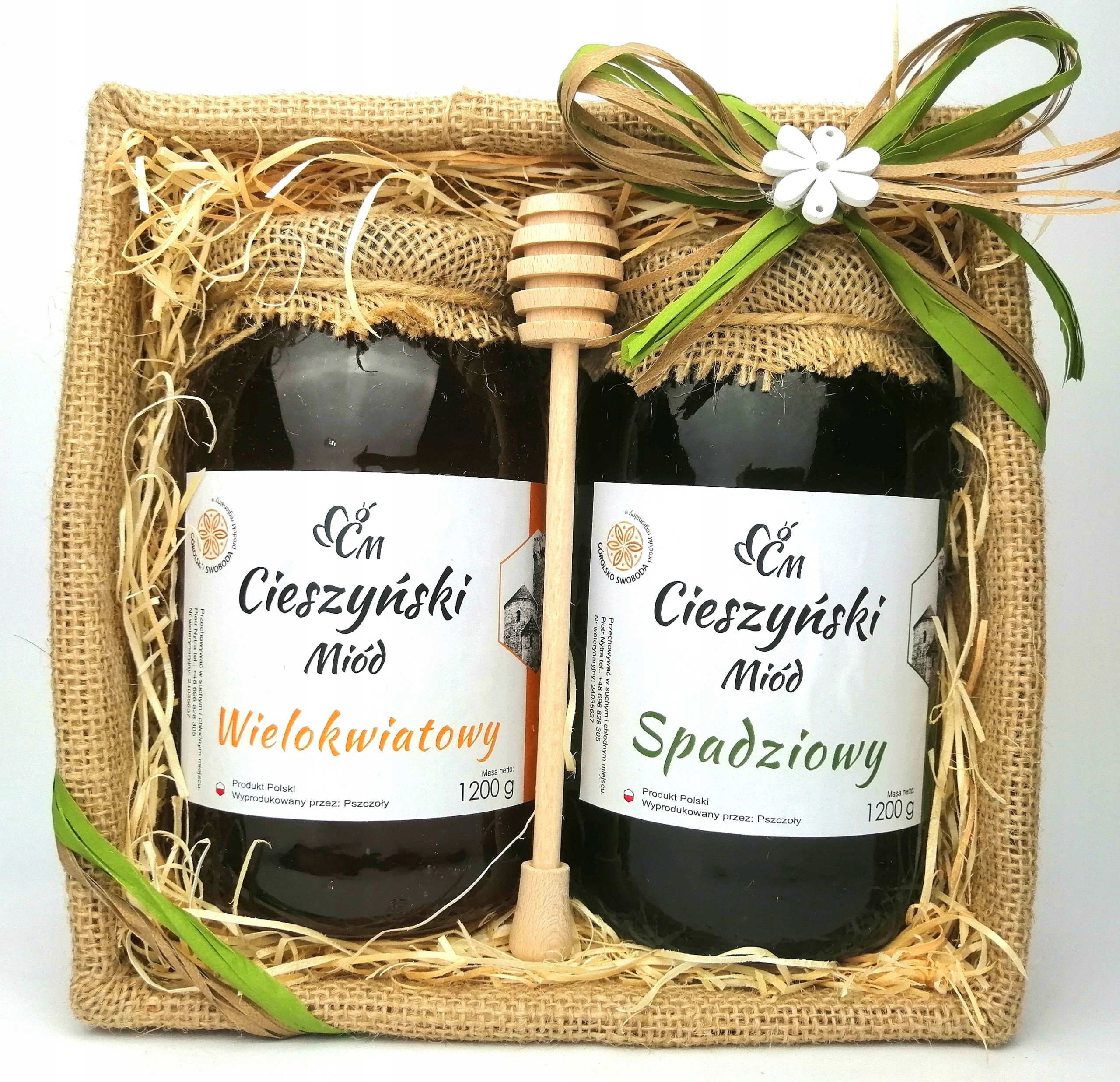 Levně Dárkový koš Sada medů 2 x 1200g Dárek
