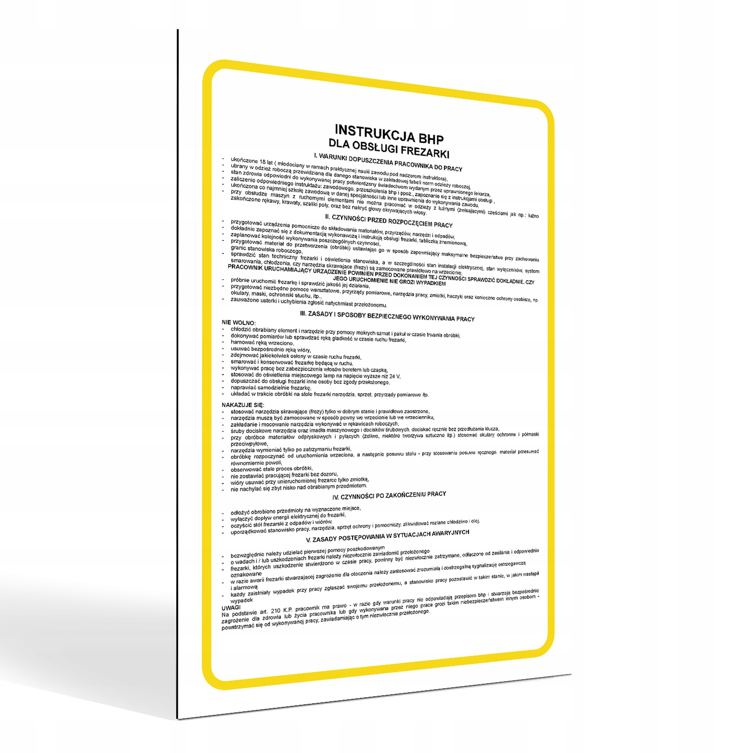 

Instrukcja Bhp Dla Obsługi Frezarki