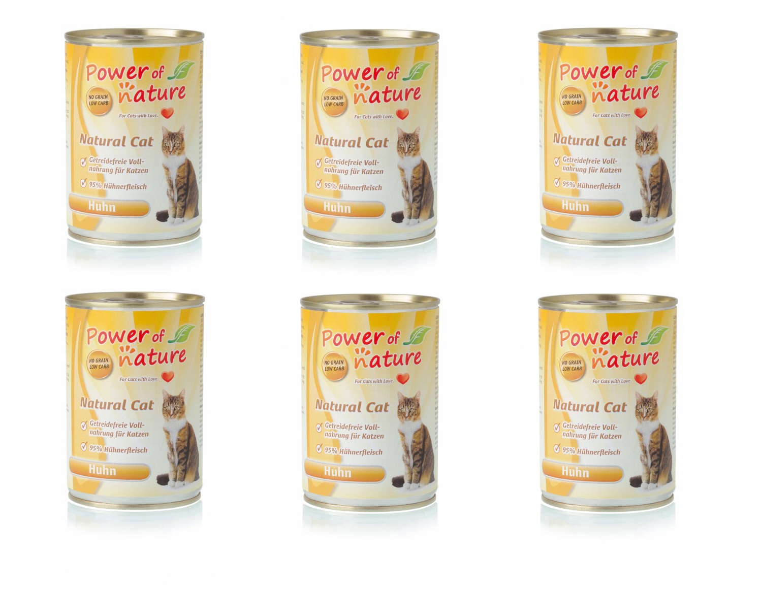Power of Nature Natural Cat – kuře 6x400 g
