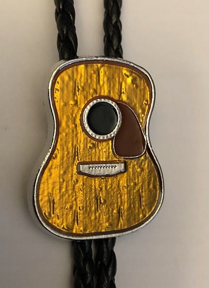 Kytara klasická bolo kravata westernová pletená přírodní kůže