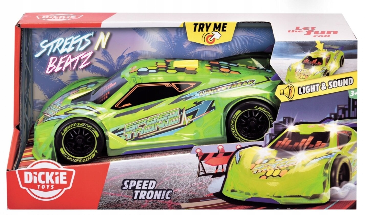 SAMOCHÓD DICKIE STREETS BEATZ SPEED TRONIC, 20 CM